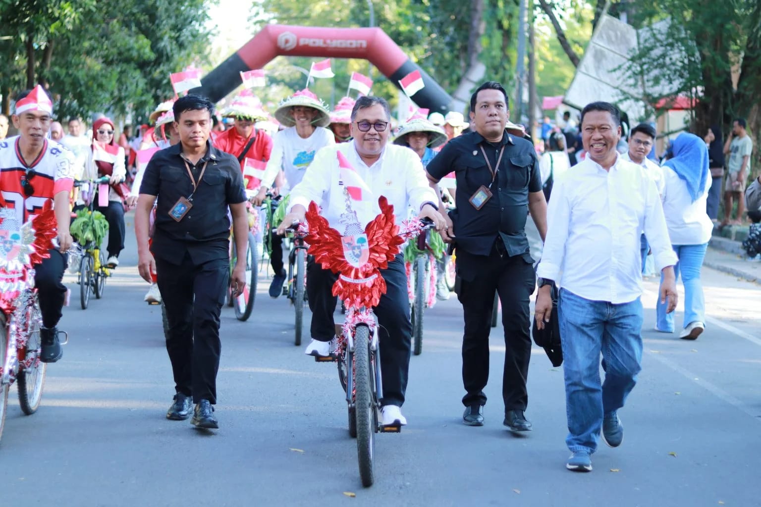 Bupati Takalar "Daeng Manye" Pimpin Pawai Sepeda Garuda Pancasila di HUT RI ke-80