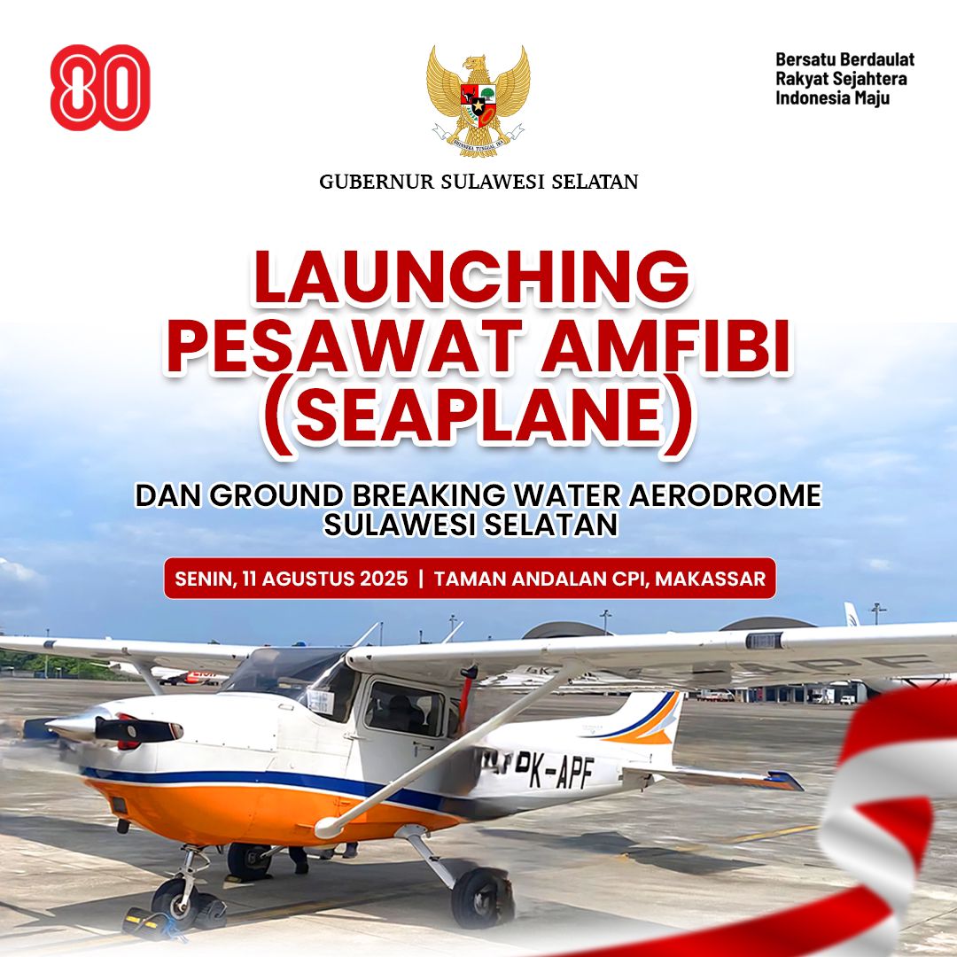 "Terobosan Baru Transportasi Nasional: Sulsel Operasikan Seaplane untuk Layanan Publik"