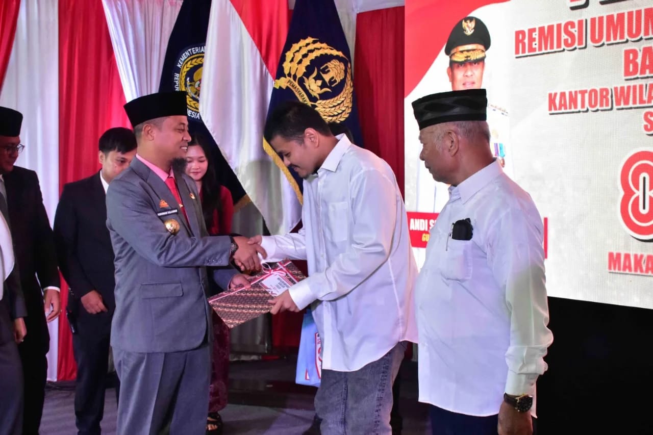 "Sebanyak 5.898 Napi di Sulsel Dapat Remisi Umum, Gubernur Apresiasi Dedikasi Petugas Pemasyarakatan"